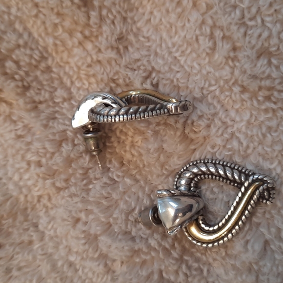 Brighton two tone heart earings - Picture 3 of 3